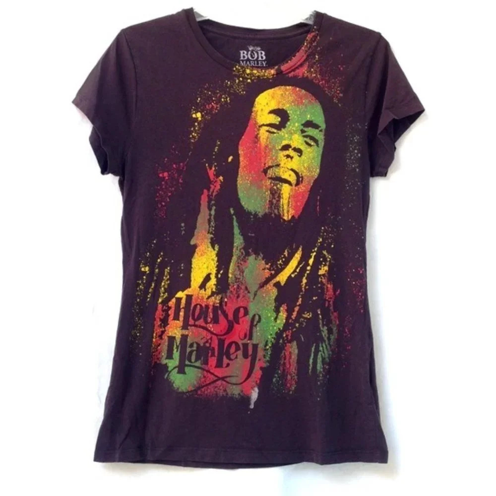 Bob Marley Graphic Tee Womens Small Cotton Short Sleeves Summer Festival Music